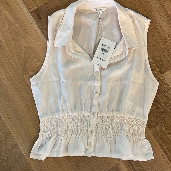 Splendid Lindsey Rouched Top-XS-Cream-NWT - Picture 6 of 6